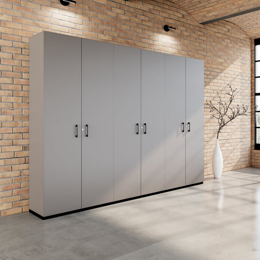 CHOICE Schrankwand | 6OH, 3000 x 2170 mm, Cubanitgrau