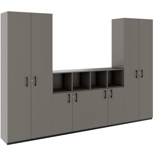 CHOICE Schrankwand | 6OH, 3200 x 2170 mm, Cubanitgrau