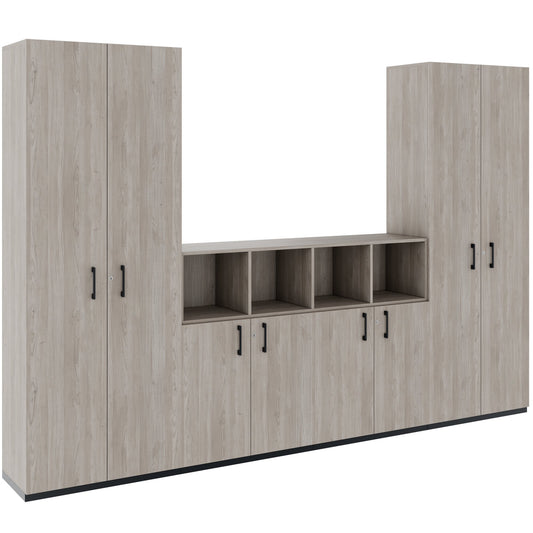 CHOICE Schrankwand | 6OH, 3200 x 2170 mm, Nordeiche grau