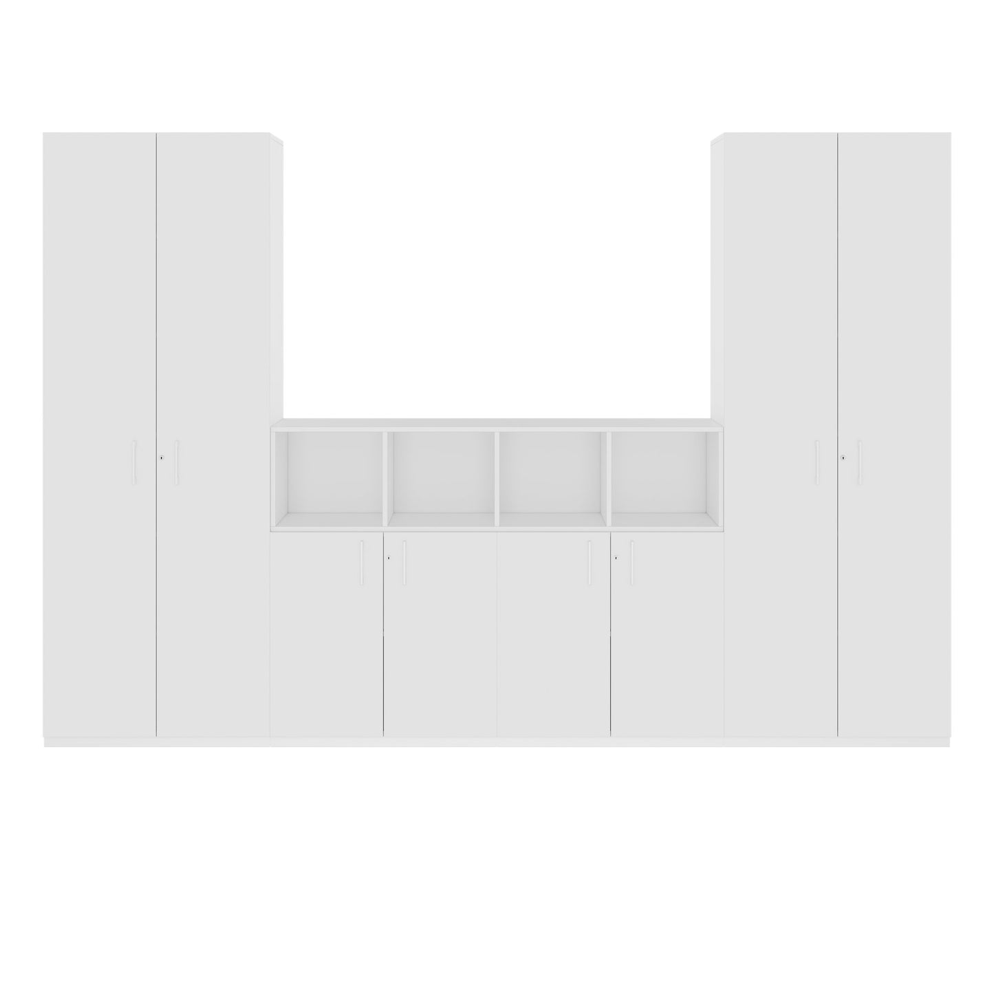CHOICE Schrankwand | 6OH, 3200 x 2170 mm, Weiss