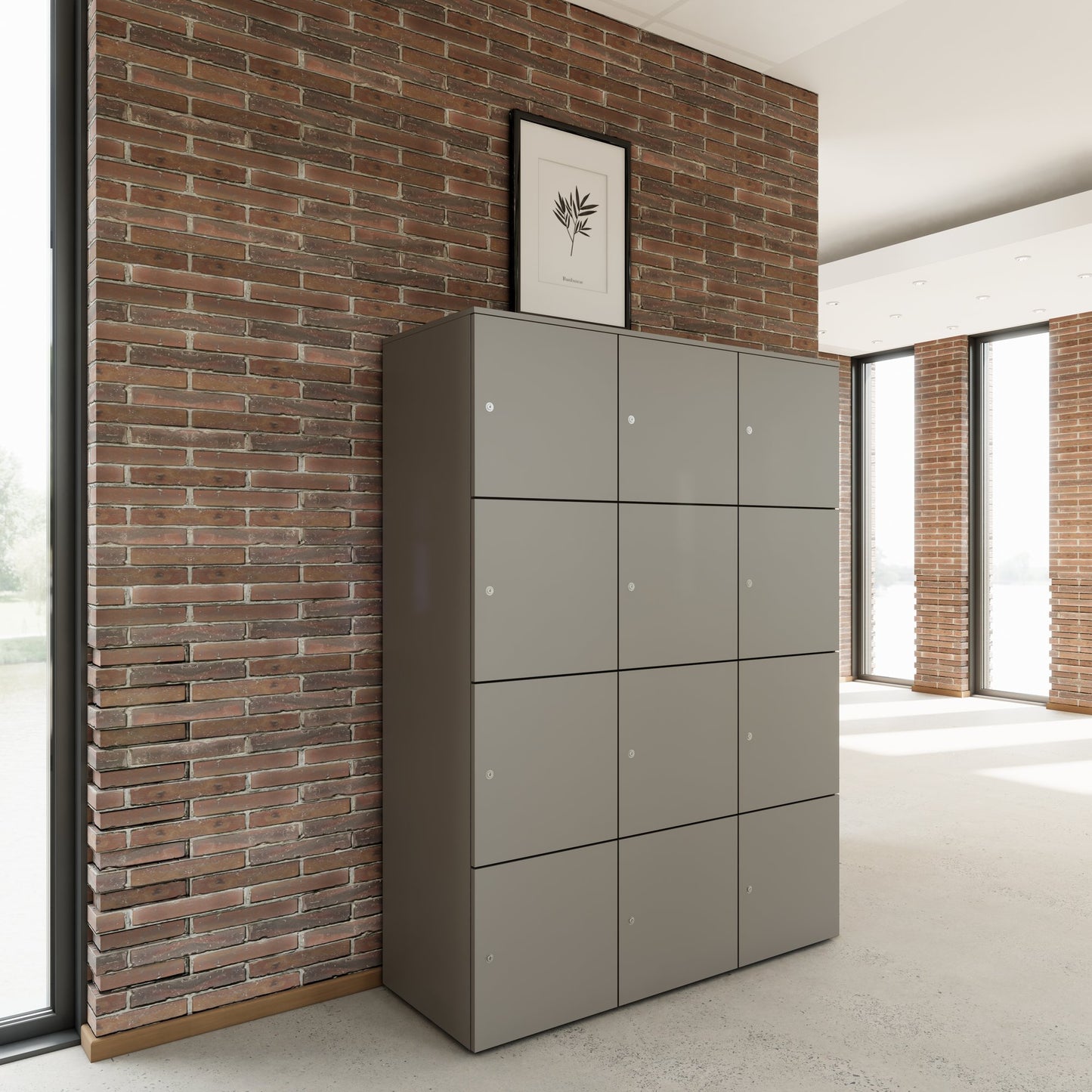 CHOICE locker | 1353 x 1836 mm, 12 lockers, Cubanite gray