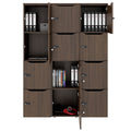 CHOICE Locker | 1353 x 1836 mm, 12 lockers, walnut - 6 Thumbnail Image