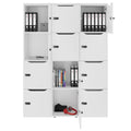 Armoire CHOICE | 1353 x 1836 mm, 12 casiers, blanc - 2 Thumbnail Image