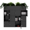 CHOICE Spind | 1800 x 1704 mm, 12 Schließfächer, Blumenkästen, Anthrazit - 2 Thumbnail Image