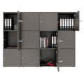 Armoire CHOICE | 1804 x 1386 mm, 12 casiers, gris cubanite - 2 Thumbnail Image