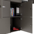 Armoire CHOICE | 1804 x 1386 mm, 12 casiers, gris cubanite - 5 Thumbnail Image