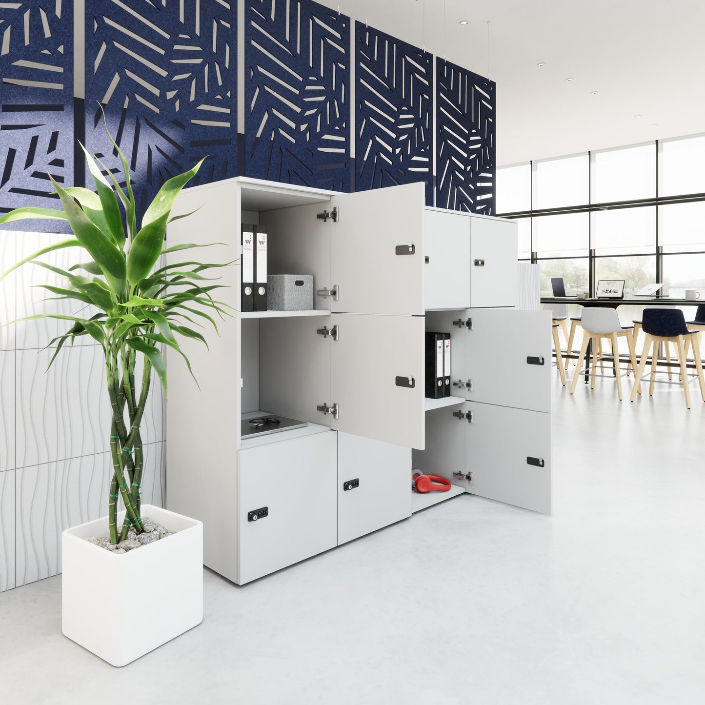 CHOICE Locker | 1804 x 1386 mm, 12 lockers, pearl gray