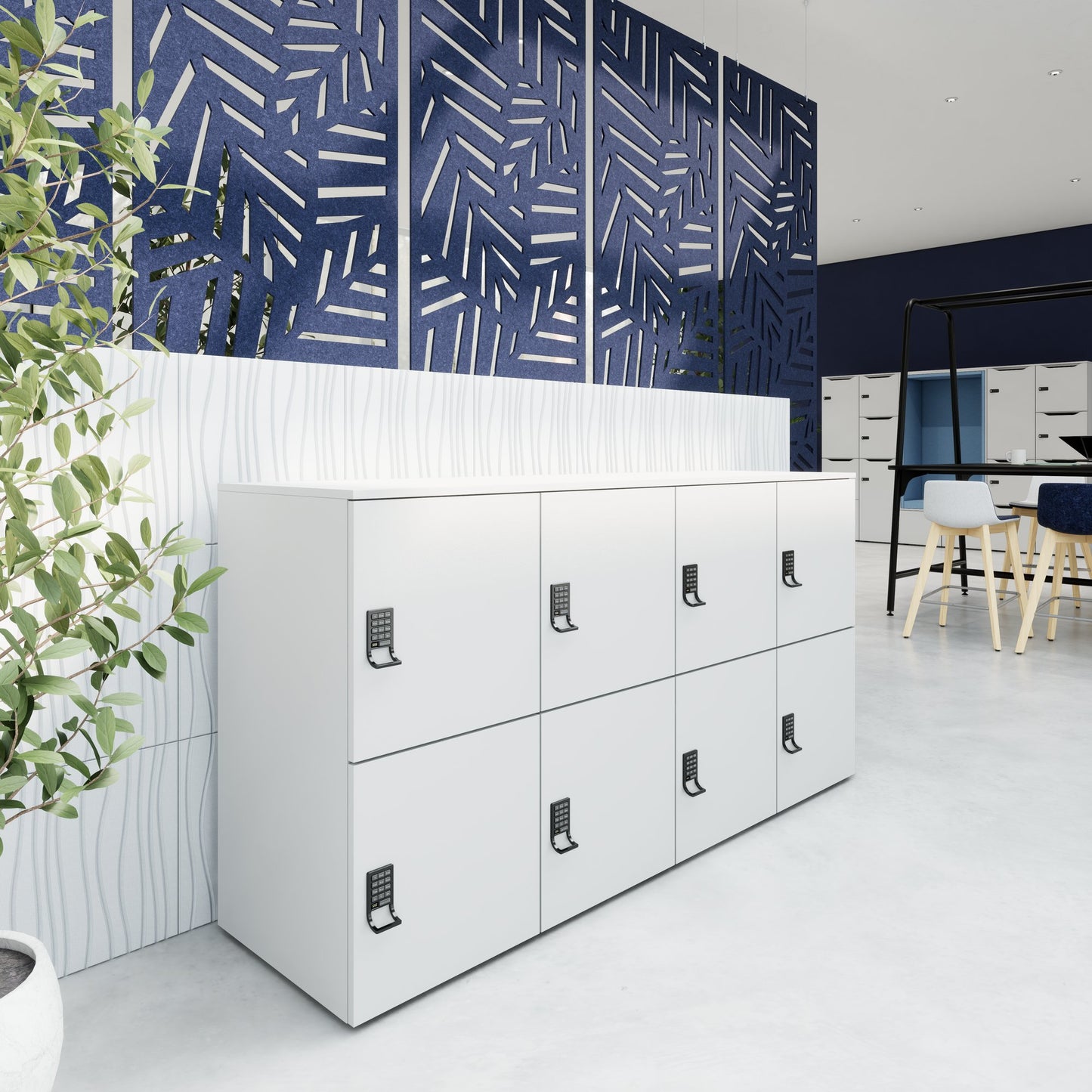 Armadietto CHOICE | 1804 x 936 mm, 8 scomparti, grigio perla