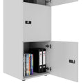 Armoire CHOICE | 450 x 1370 mm, 2 ou 3 casiers, gris perle - 5 Thumbnail Image