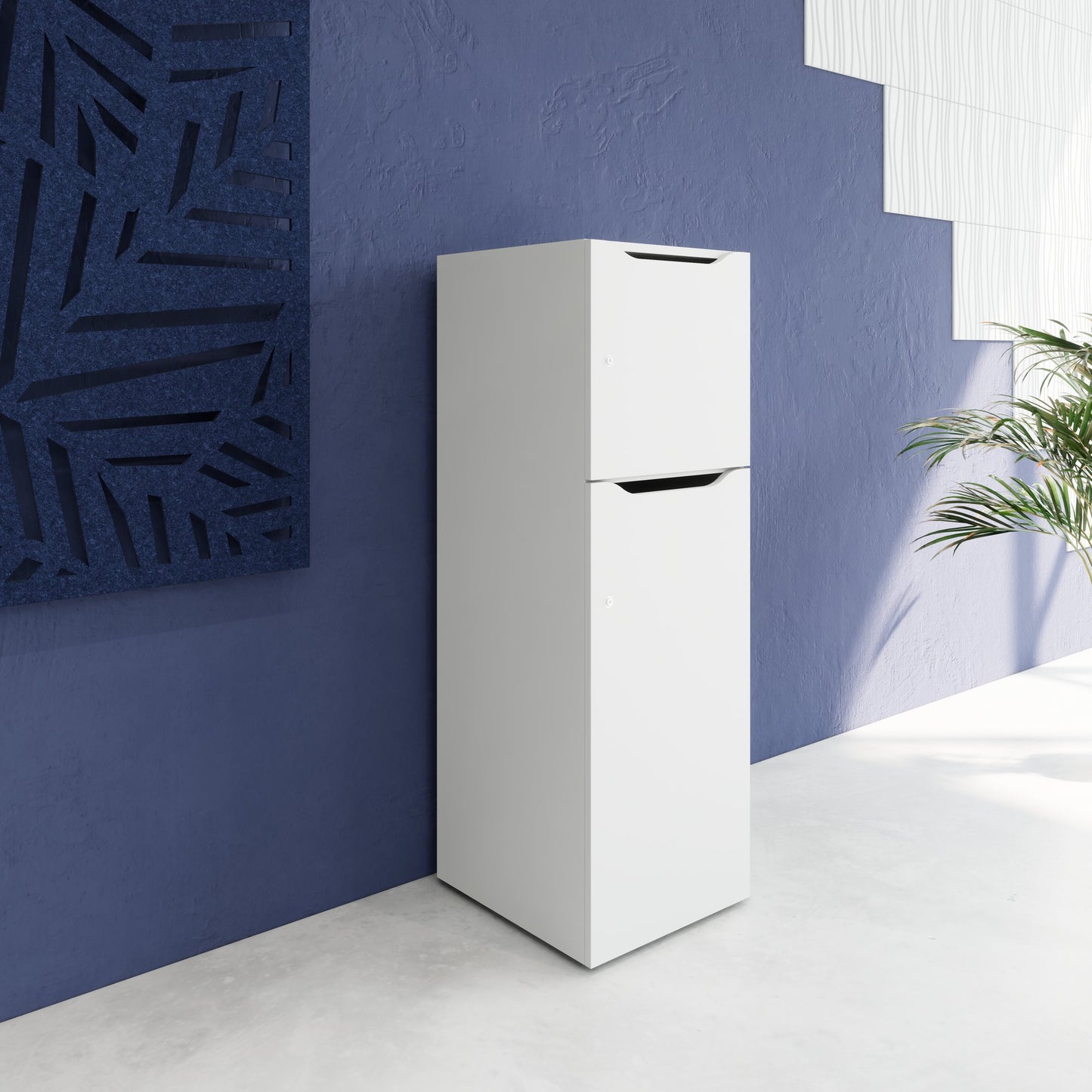 Armoire CHOICE | 450 x 1370 mm, 2 ou 3 casiers, gris perle