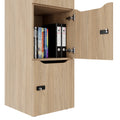 CHOICE locker | 450 x 1820 mm, 2 large or 4 small lockers, amber oak - 5 Thumbnail Image