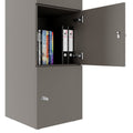 CHOICE locker | 450 x 1820 mm, 2 large or 4 small lockers, Cubanite gray - 5 Thumbnail Image