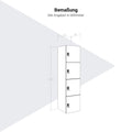 CHOICE locker | 450 x 1820 mm, 2 large or 4 small lockers, Cubanite gray - 7 Thumbnail Image