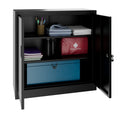 COREX Flügeltürenschrank | 2OH, 900 x 900 mm, Stahlkorpus, Schwarz - 3 Thumbnail Image