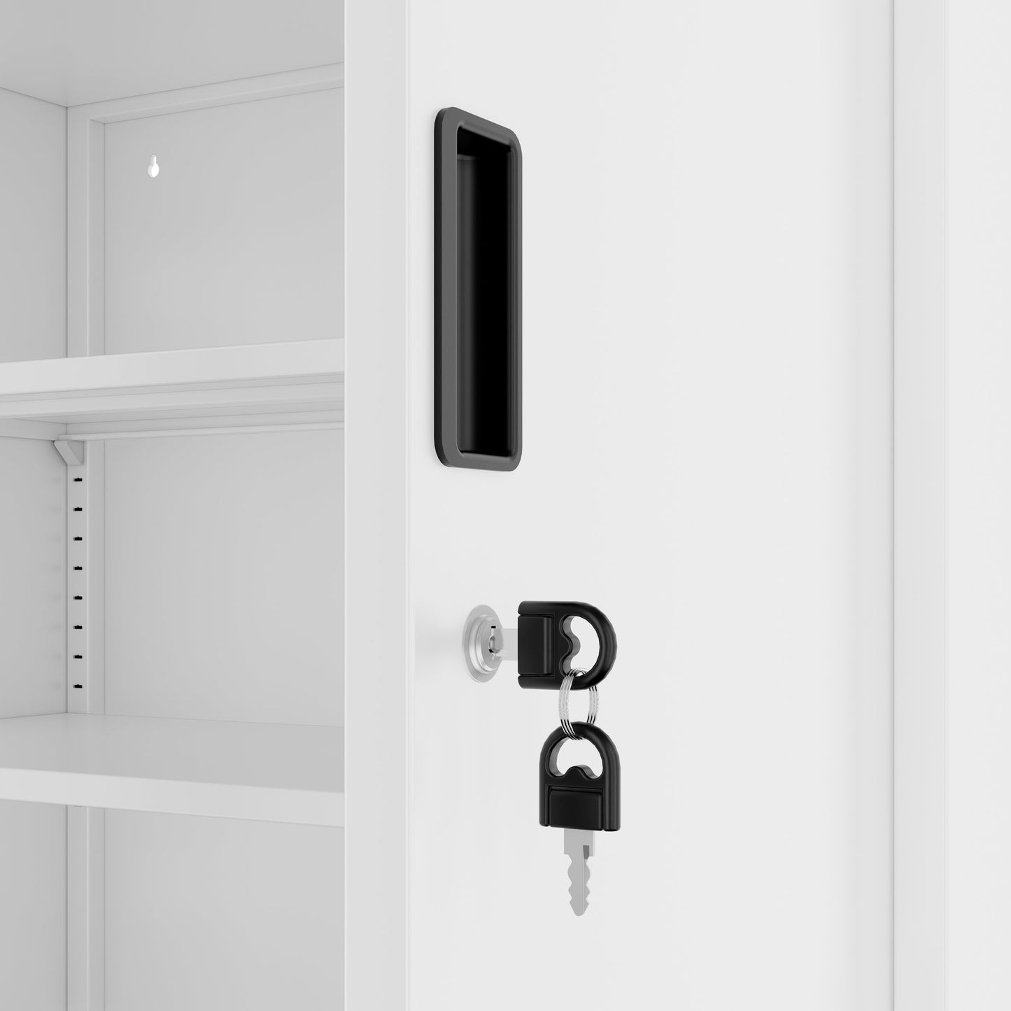 Corex wing door cabinet | 2OH, 900 x 900 mm, steel body, white