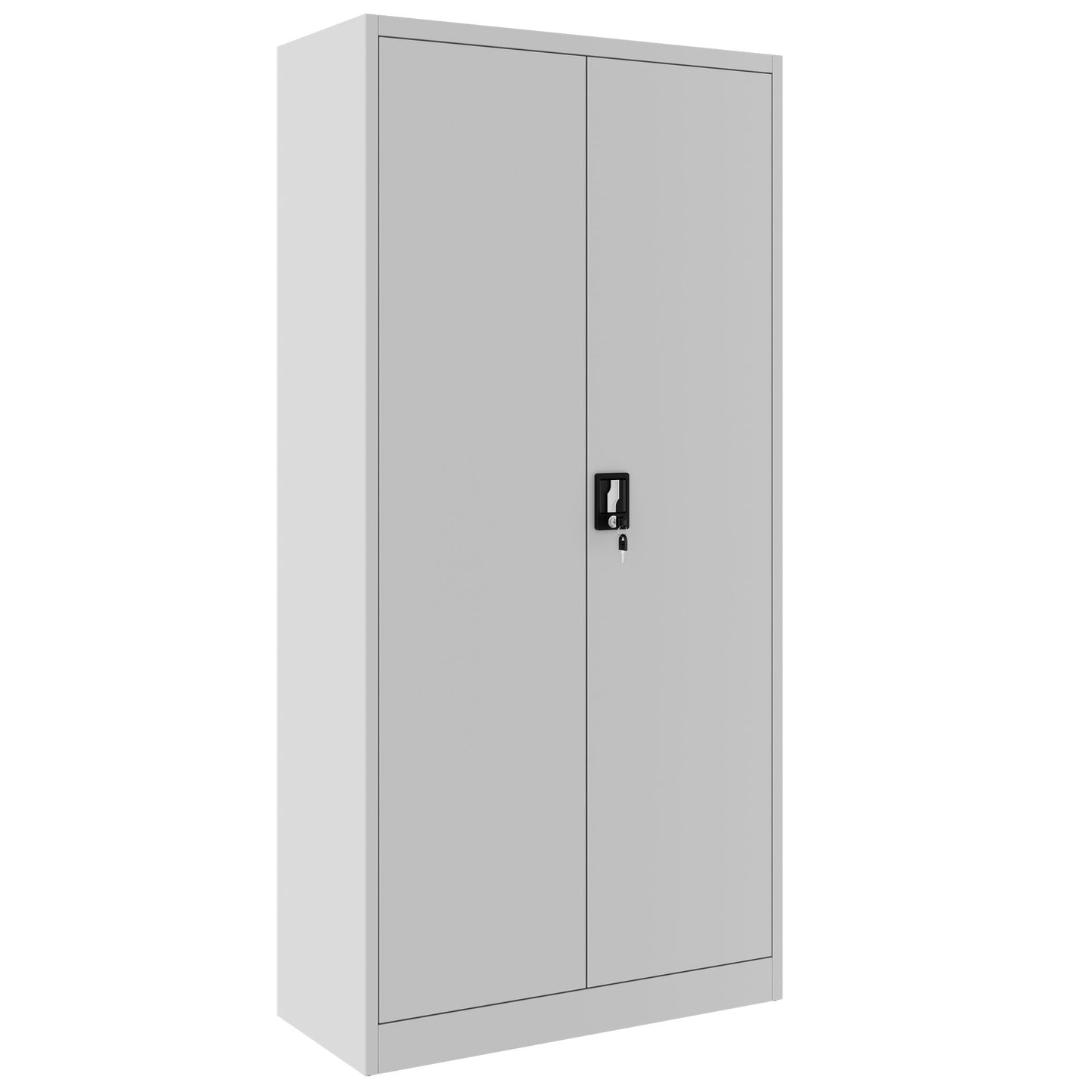 Corex wing door cabinet | 5OH, 900 x 1850 mm, steel body, light gray