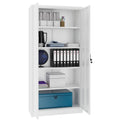 Armadio COREX con ante battenti | 5OH, 900 x 1850 mm, corpo in acciaio, bianco - 3 Thumbnail Image