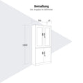 Armoire combinée COREX | 5OH, 900 x 1850 mm, corps en acier, noir - 7 Thumbnail Image