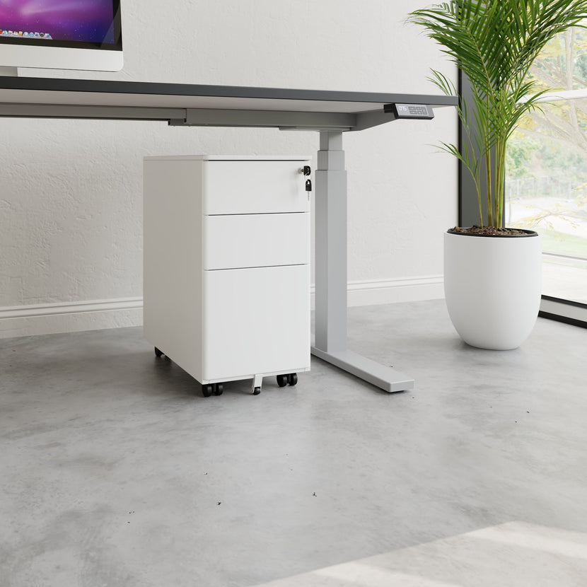 COREX SMALL Rollcontainer | 3 Schubladen, 520 mm tief, Weiss