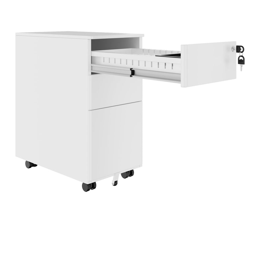 COREX SMALL Rollcontainer | 3 Schubladen, 520 mm tief, Weiss