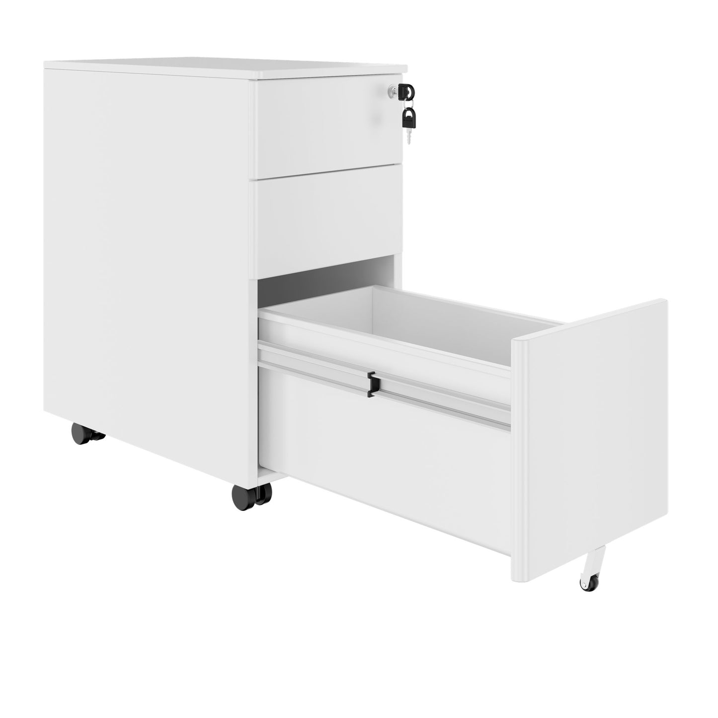 COREX SMALL Rollcontainer | 3 Schubladen, 520 mm tief, Weiß