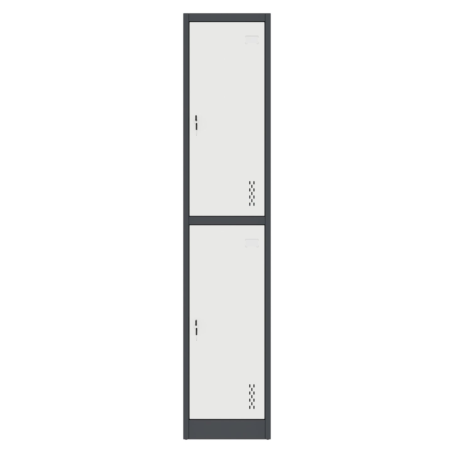 COREX Spind | 380 x 1850 mm (2 Schliessfächer), Stahlkorpus, Anthrazit / Weiss