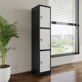COREX Vestiaire | 380 x 1850 mm (3 compartiments verrouillables), corps en acier, anthracite / blanc - 2 Thumbnail Image