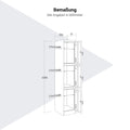COREX Vestiaire | 380 x 1850 mm (3 compartiments verrouillables), corps en acier, anthracite / blanc - 9 Thumbnail Image