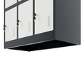 COREX Vestiaire à casiers | 900 x 1850 mm (12 compartiments verrouillables), corps en acier, anthracite / blanc - 9 Thumbnail Image