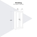 COREX display cabinet | 5OH, 900 x 1850 mm, steel корпус, white - 7 Thumbnail Image