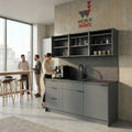 CULINART Cuisine de bureau | 1800 x 2100 mm, tiroirs, armoires et évier en composite - 21 Thumbnail Image