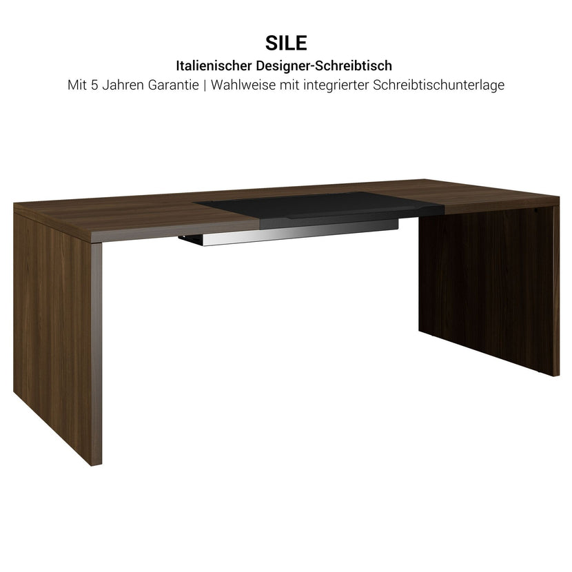 BRALCO SILE desk | 1800 - 2000 mm, side frame, walnut