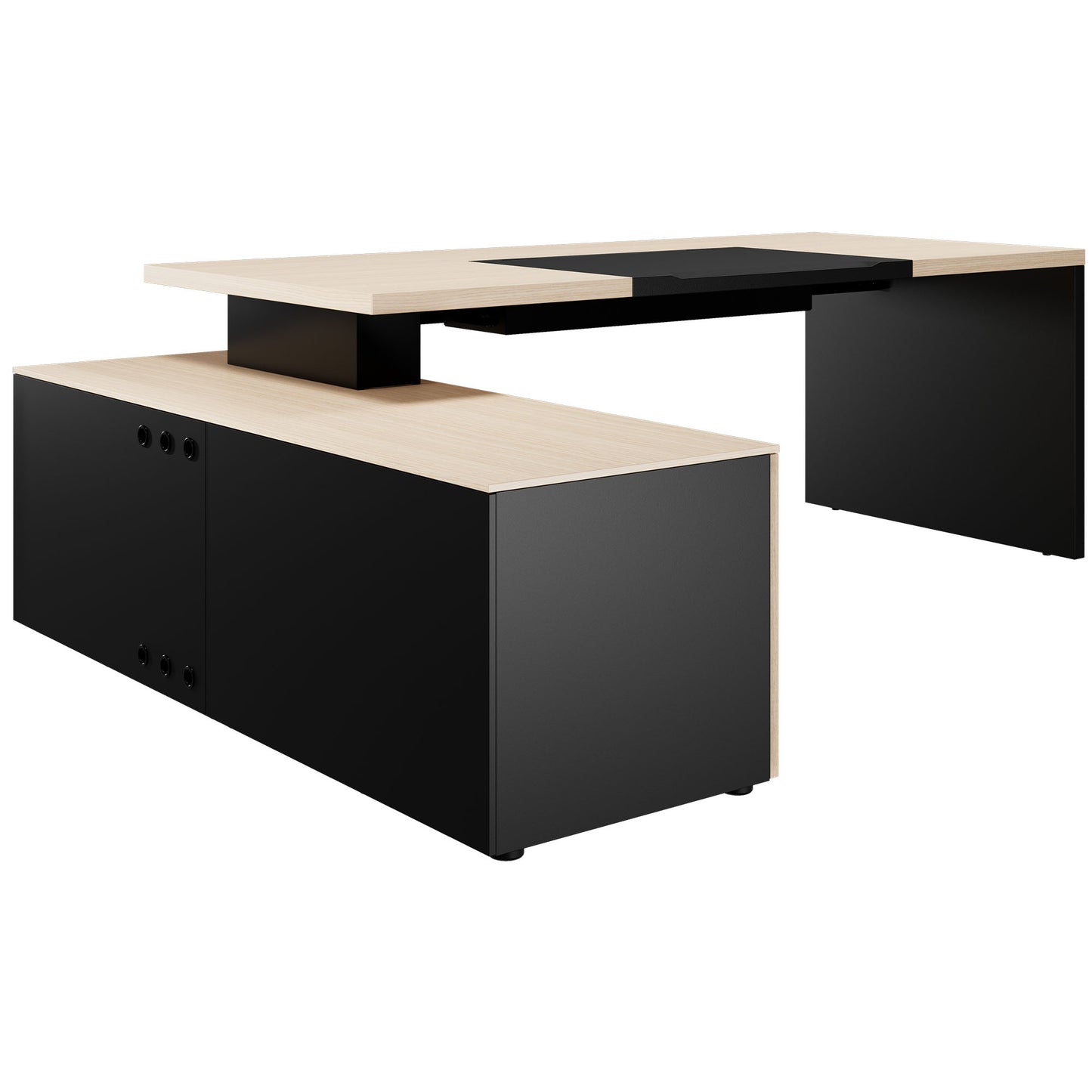 Bralco SILE Bureau avec basse-planche | 2300 x 1700 mm, chêne