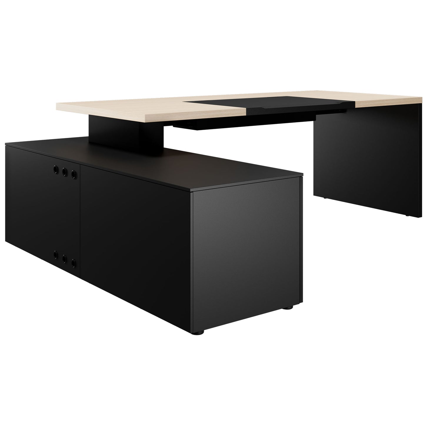 Bralco SILE Bureau avec basse-planche | 2300 x 1700 mm, chêne