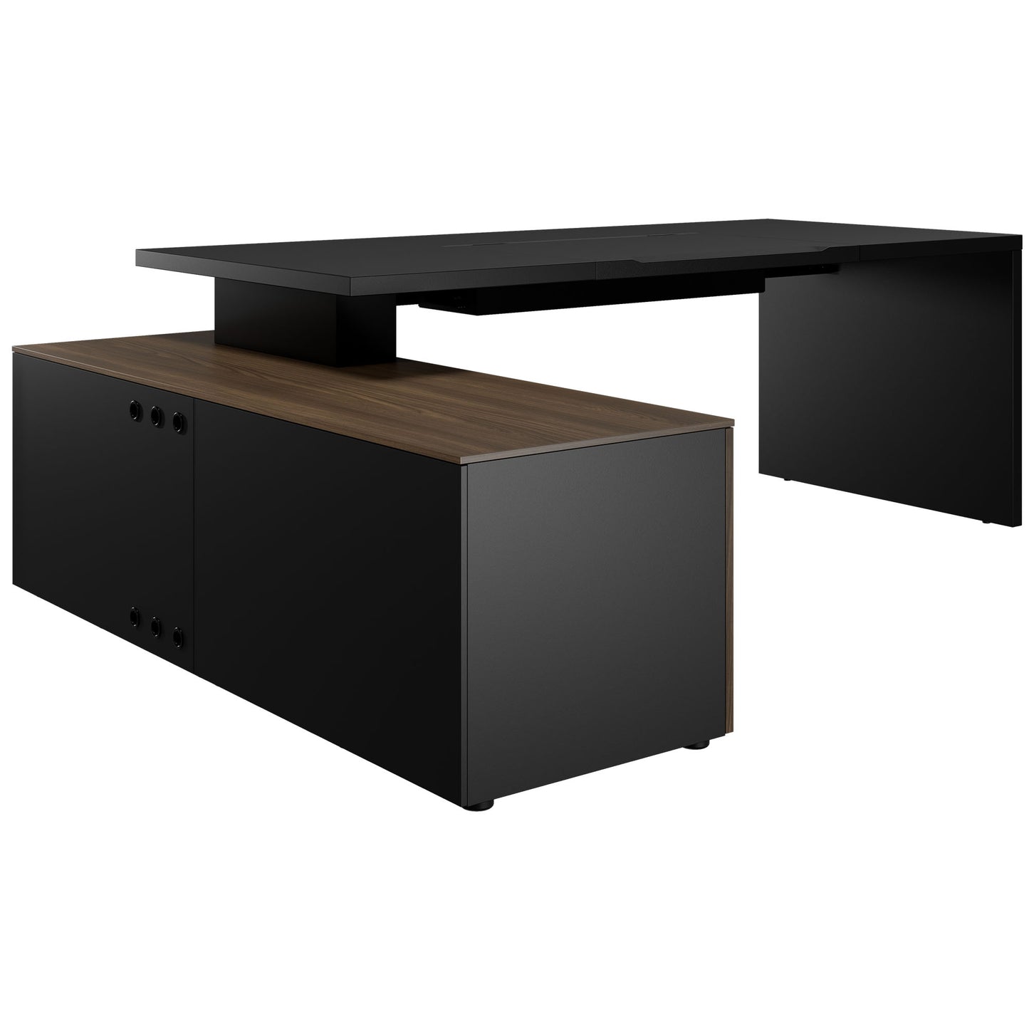 Bralco SILE Scrivania con bacheca | 2300 x 1700 mm, nero