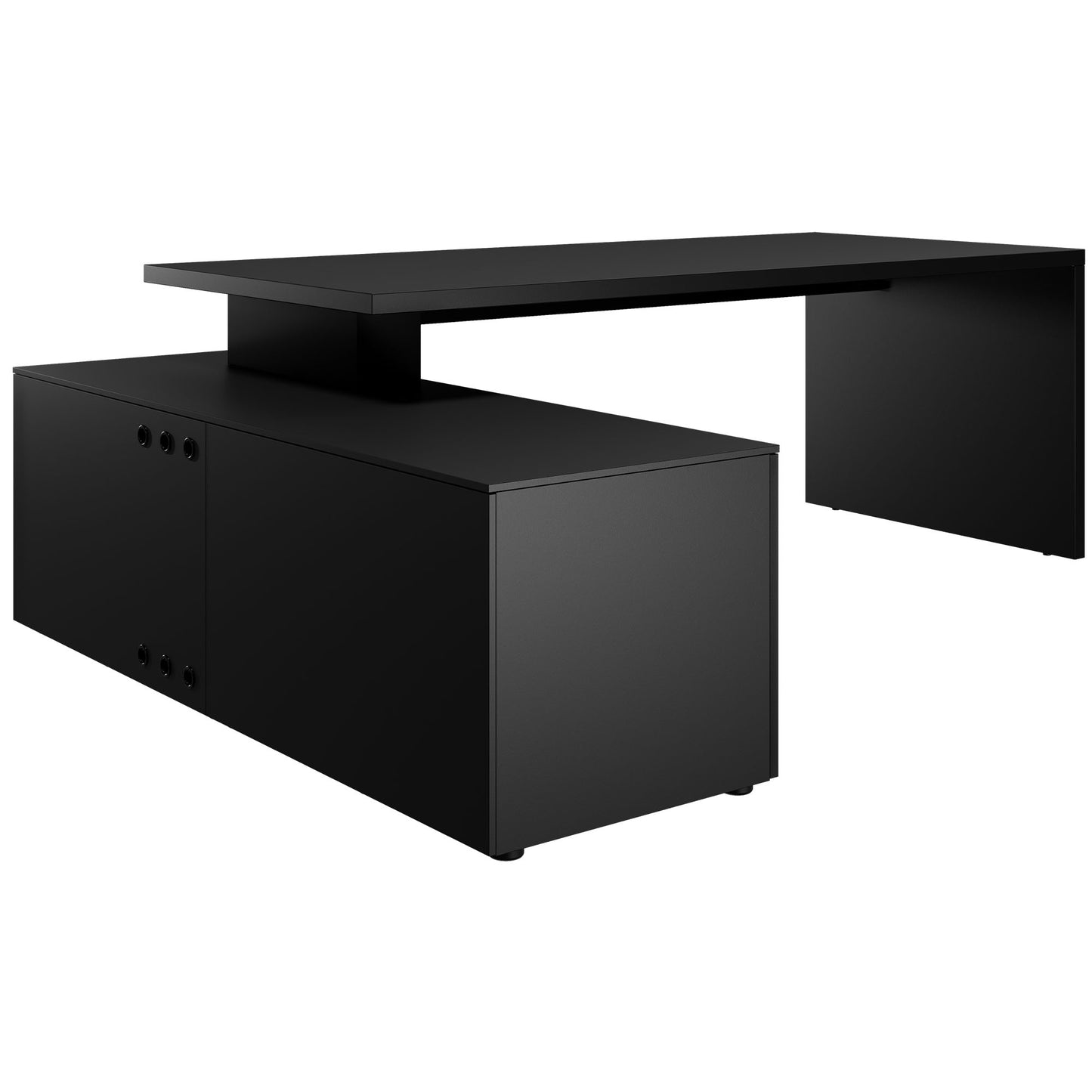 Bralco SILE Scrivania con bacheca | 2300 x 1700 mm, nero