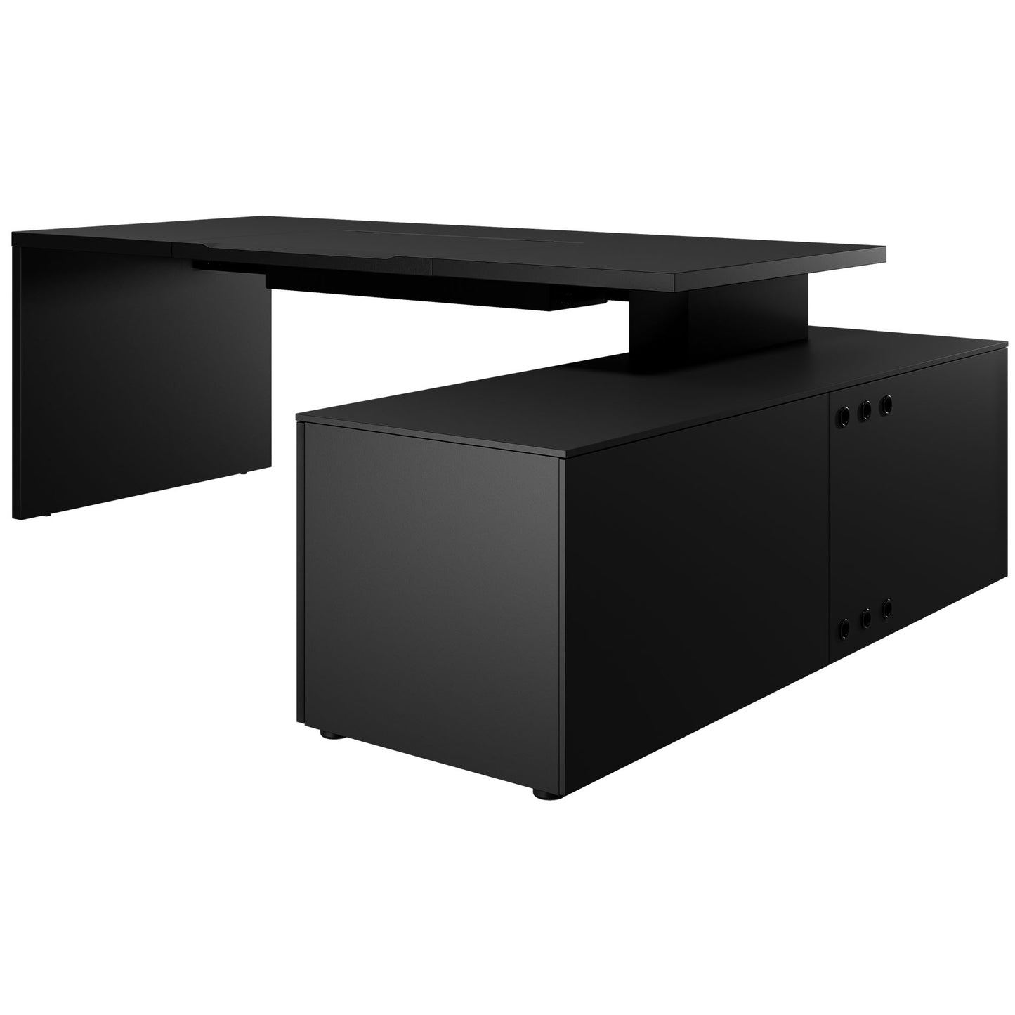 Bralco SILE Scrivania con bacheca | 2300 x 1700 mm, nero