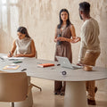 DORIA Konferenztisch | 2200-4140 mm, oval, Säule - 4 Thumbnail Image