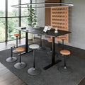 DRIVE 2-Motoren-Konferenztisch | Bootsform, 1800 - 2400 mm (6 - 10 Personen), elektrisch höhenverstellbar, Kabelklappe optional, Anthrazit - 15 Thumbnail Image