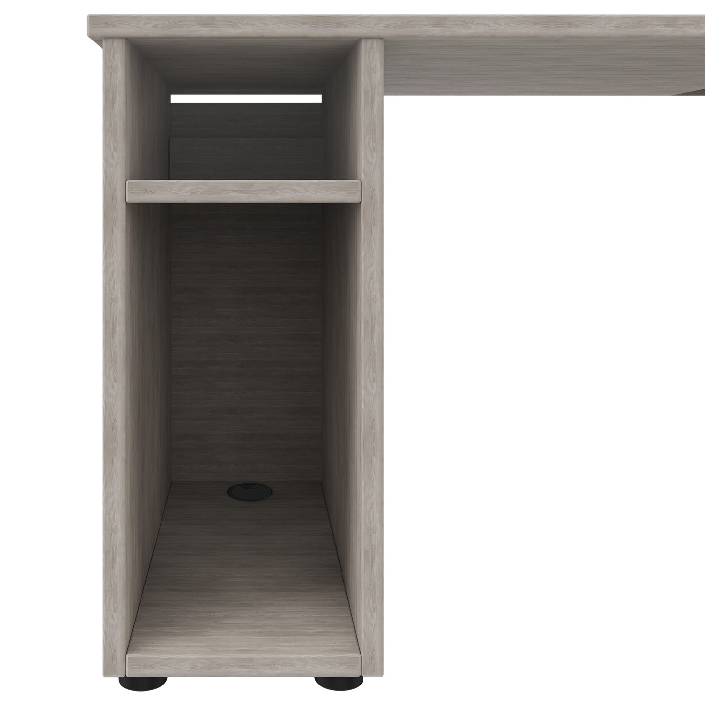 AIR Scrivania | 1600 - 1800 mm, compartimento per computer, grigio di quercia nord