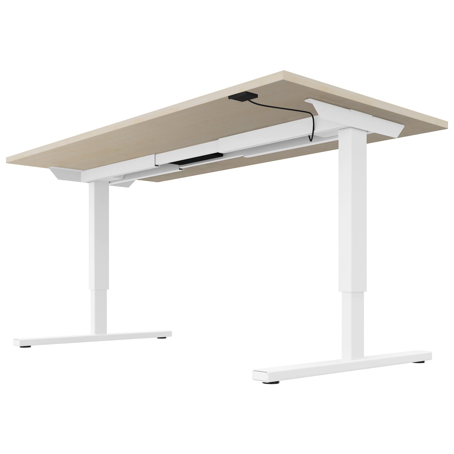 EASY 2-motor desk | 1200 - 1800 mm, electrically height adjustable, maple