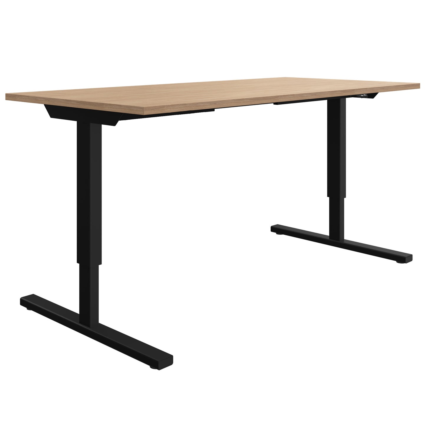 EASY 2-motor desk | 1200 - 1800 mm, electrically height adjustable, amber oak
