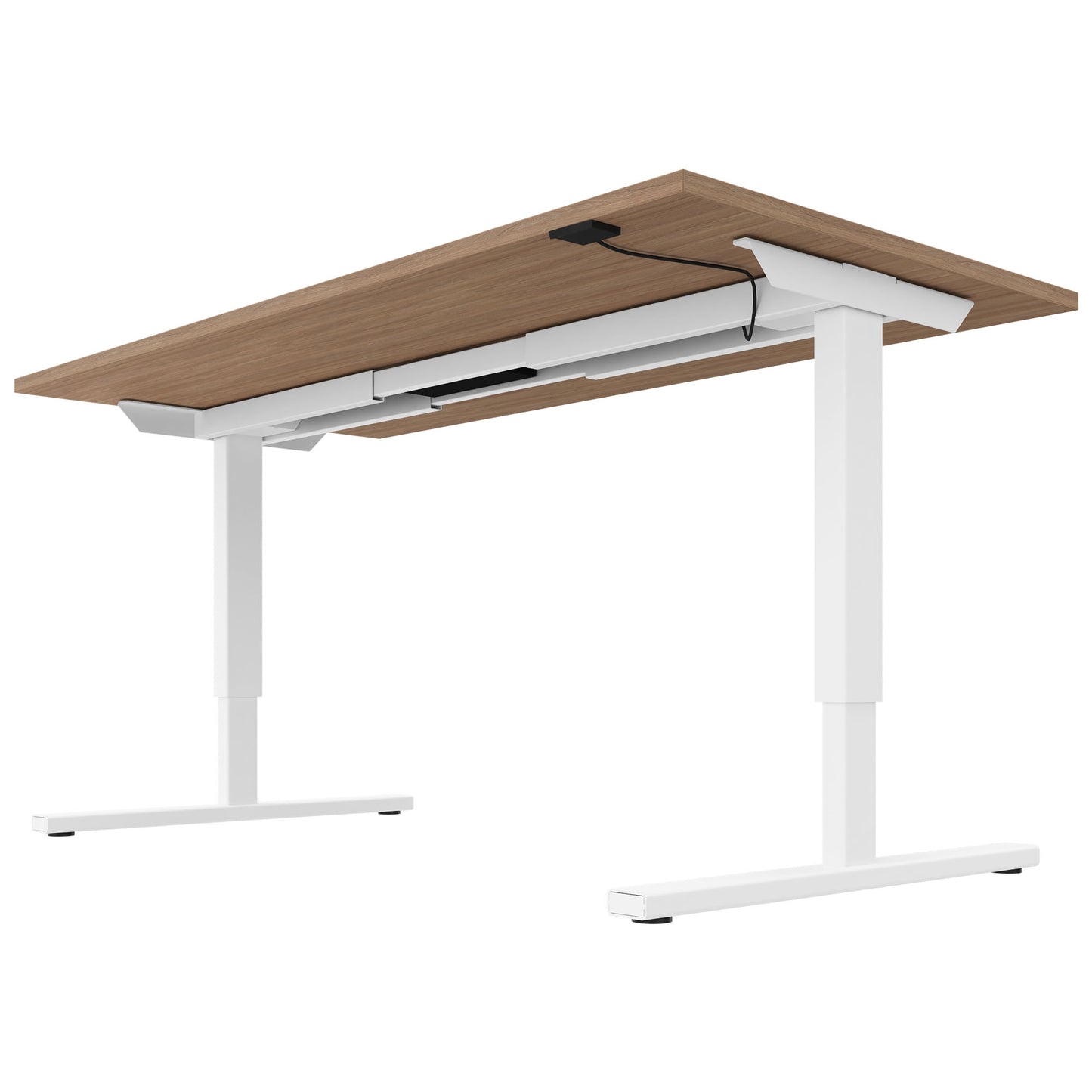 EASY 2-motor desk | 1200 - 1800 mm, electrically height adjustable, amber oak