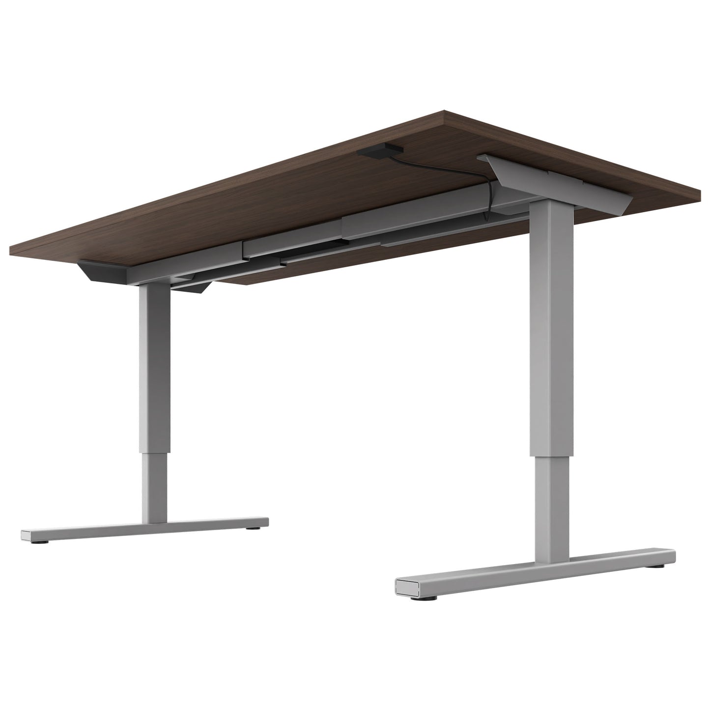 EASY 2-motor desk | 1200 - 1800 mm, electrically height adjustable, walnut
