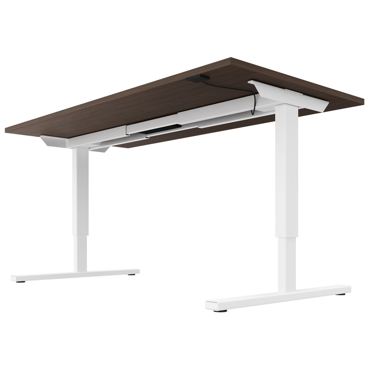 EASY 2-motor desk | 1200 - 1800 mm, electrically height adjustable, walnut