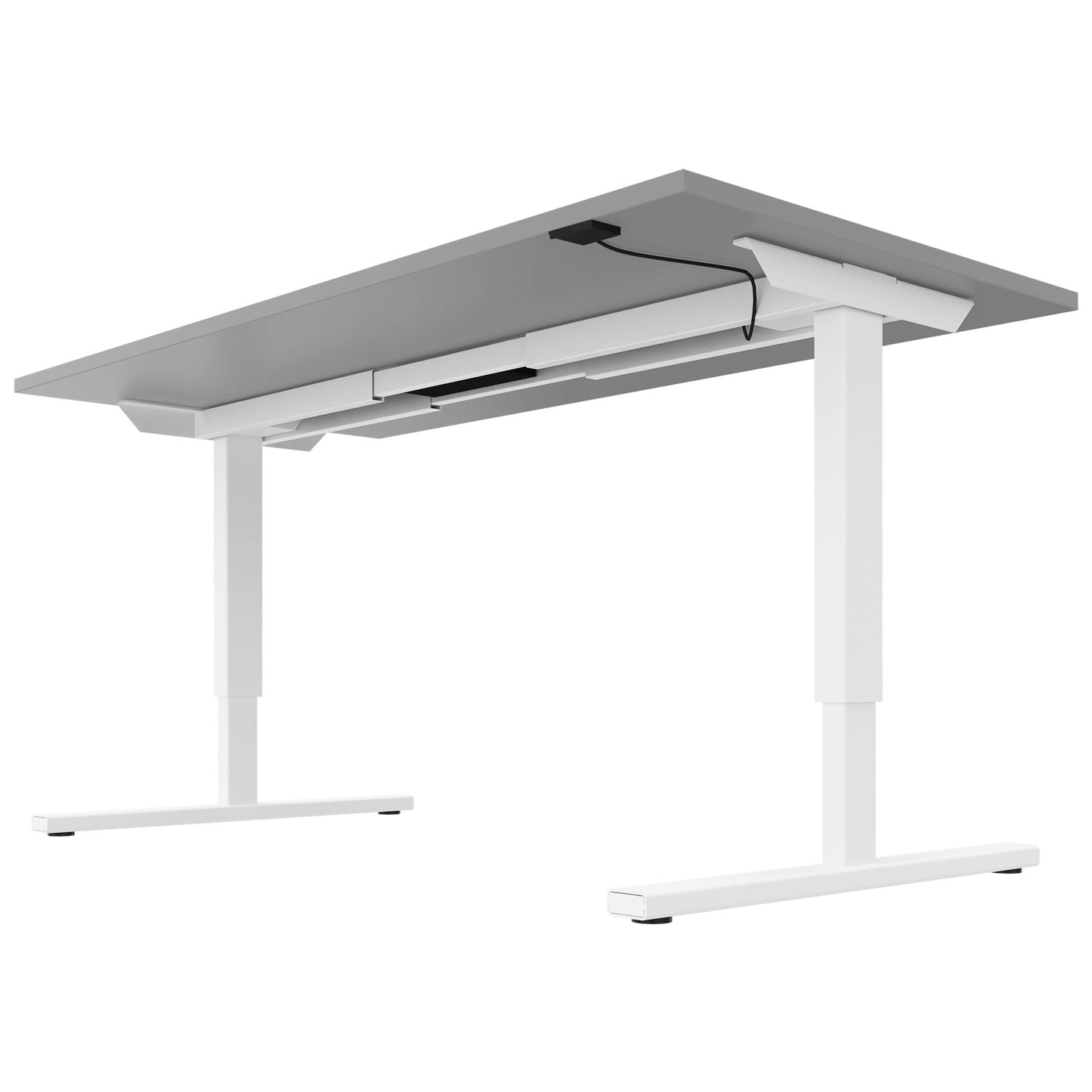 EASY 2-motor desk | 1200 - 1800 mm, electrically height adjustable, pearl gray