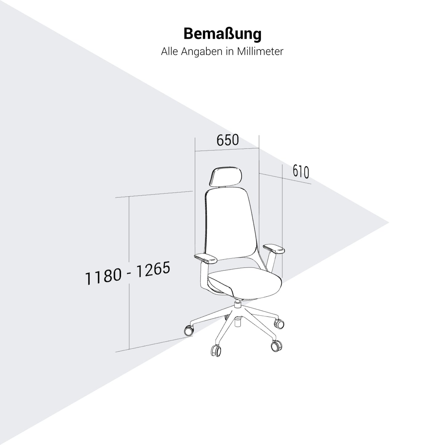 Ergoback office swivel chair | Headrest, 4D armrests, black