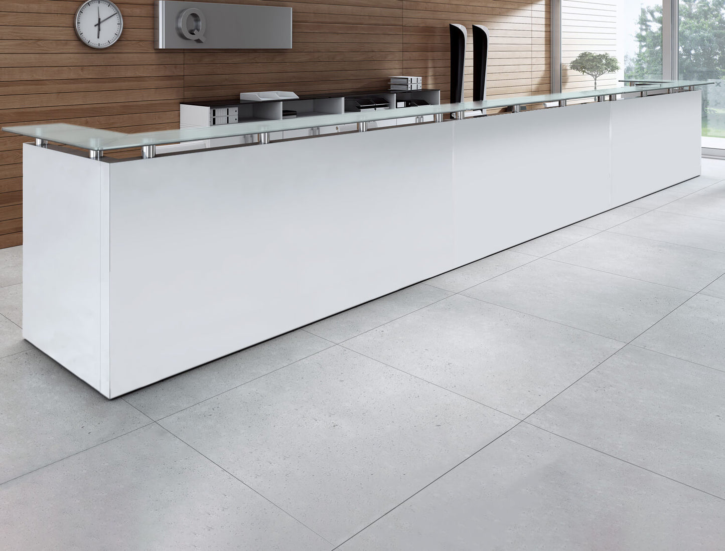 Emel - Counter de réception de Séville | Counter Eck, 2100 x 1790 mm