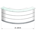 eMel - VALENCIA Empfangstheke | Rund, 2387 x 1168 mm - 2 Thumbnail Image
