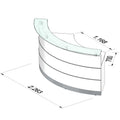 eMel - VALENCIA Empfangstheke | Rund, 2387 x 1168 mm - 3 Thumbnail Image